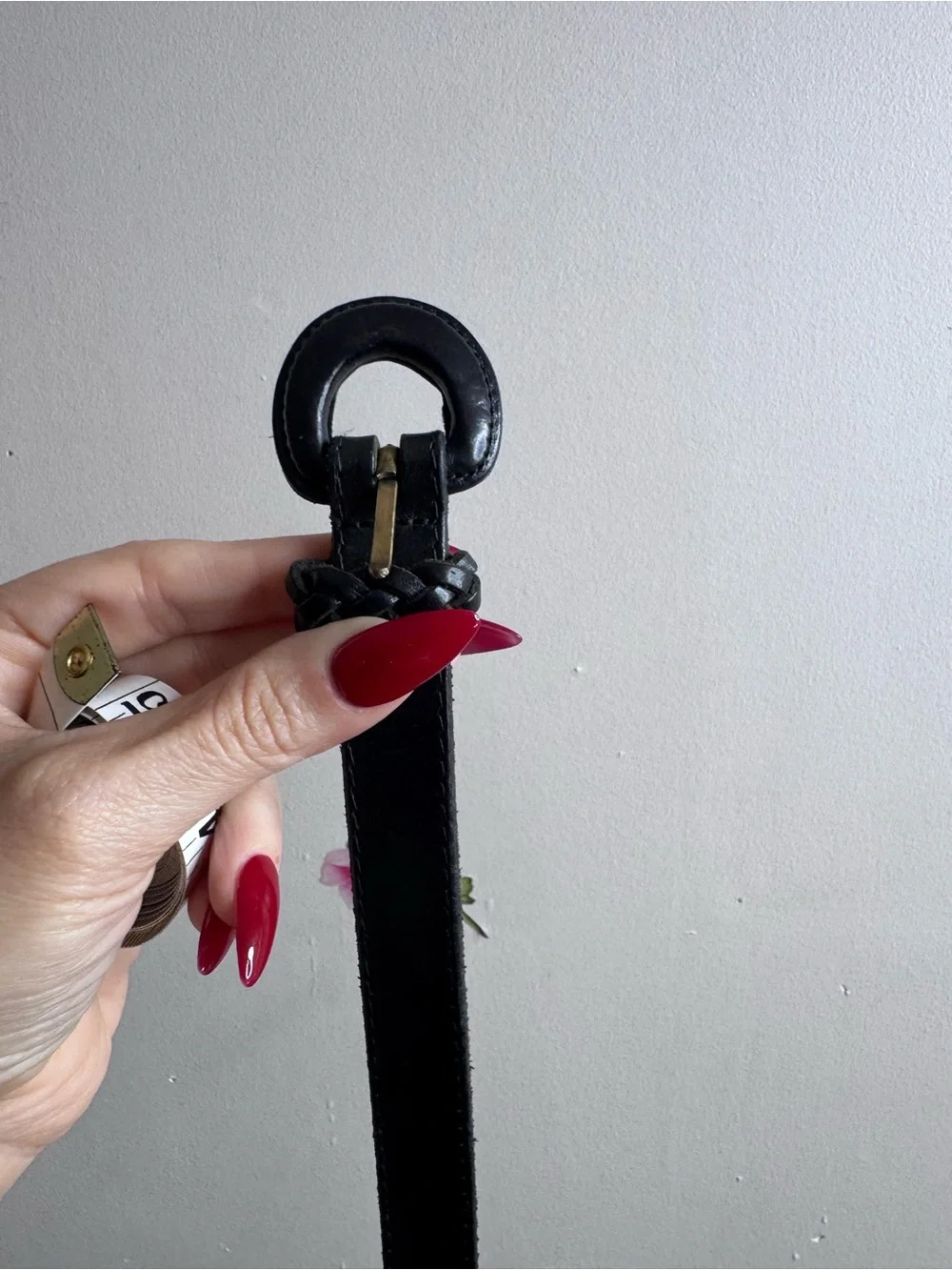 Minimal Black Women's Belt with Polished Buckle